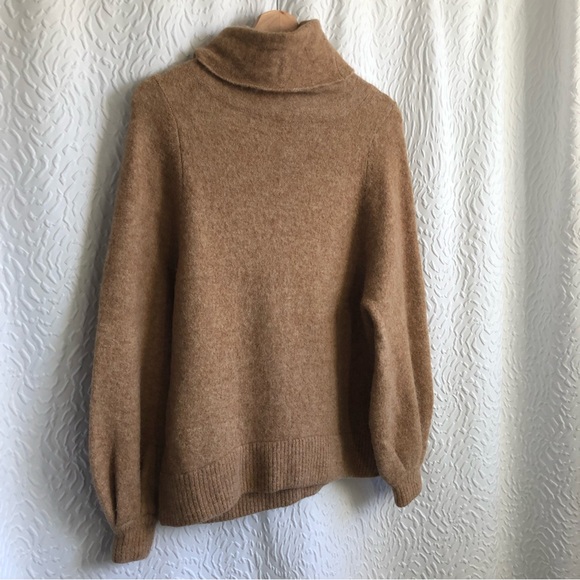 Aritzia Babaton Tan Constant Camel Adichie Sweater Oversized Turtleneck - Picture 9 of 14